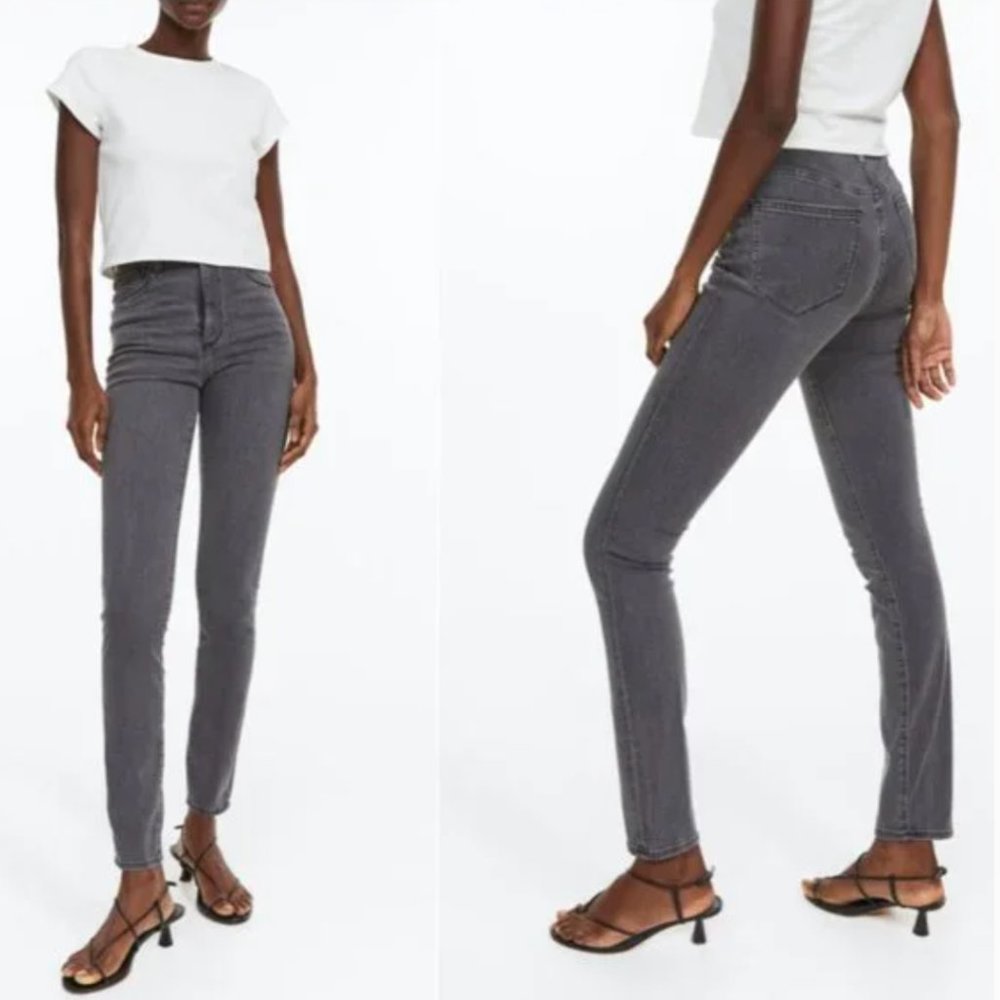 H&M Divided grey button fly jeans sz30